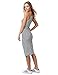 Made by Emma Stripe Crew Neck Spaghetti Strap Body-Con Midi Dress Black White S