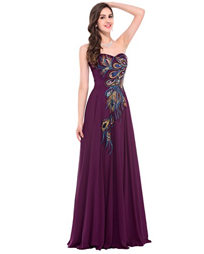 GRACE-KARIN-Donna-Elegante-Vestiti-da-Matrimonio-Abito-in-Chiffon-Lunghi-Vestito-Formale-Sera-da-Cerimonia-Bridesmaids