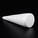 Pandahall White Foam Crafts DIY Decorations Styrofoam Craft Supplies for Christmas , Wedding ,Party , School and Modeling Projects 10pcs (Cone)