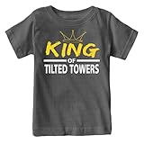 King of Tilted Towers Youth T-Shirt (Charcoal, YM 10-12)