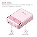 Yoobao Portable Charger 10000mAh Power Bank Compact External Battery Pack 2 Input & 2 Output LED Display Powerbank Compatible with iPhone Xs/Xr/X/8, iPad, Samsung, Google, Oneplus and More - Pink