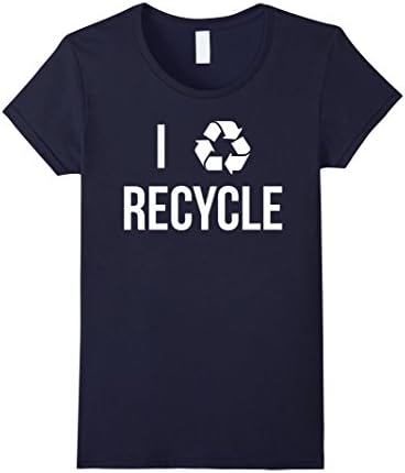 Women's I Recycle Environmentalist Recycling Save The Earth T-Shirt XL Navy