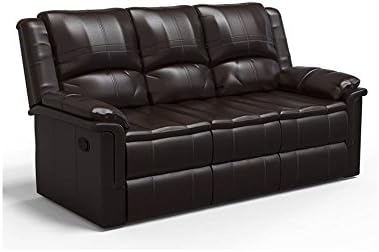 Forzza Ryan 3 Seater Recliner Sofa Brown PU