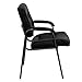 Flash Furniture Haeger Black LeatherSoft Executive Side Reception Chair with Titanium Gray Powder Coated Frame