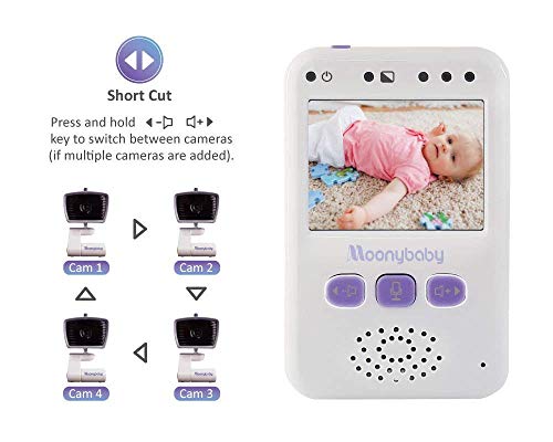 image for Baby Monitor with Camera and Audio by Moonybaby, Long Battery Life, Lo