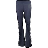 adidas Womens 3 Stripe Flared Leggings Training Casual Moisture Wicking - Blue - Size XXL