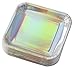 Juvale 48 Pack of Silver Iridescent Party Plates, Square with Holographic Foil (9-Inch) - Iridescent Plates