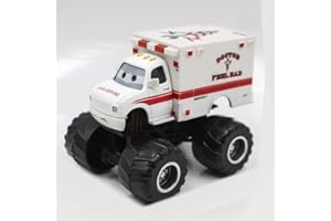 WLTK 12 Styles Movie Cars 3 Black Storm Jackson Lightning McQueen Curz Mater Giant Wheels Cars 1：55 Diecast Vehicles Toys Set Children Car Toy (Big Foot Ambulance)