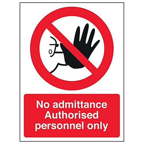 V Safety Prohibition Access - No Admittance Authorised Personnel Only Hand - 200 X 300mm — image 1