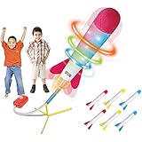 Play22 Toy Rocket Launcher LED - Jump Rocket Set Includes 6 Rockets - Play Rocket Soars Up to 100 Feet + - Missile Launcher Best Gift for Boys and Girls - Air Rocket Great for Outdoor Play â€“ Original