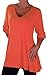 Shellie Womens Casual V Neck Tunic Plus Size Ladies Flared Long Top