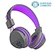 JLab Audio JBuddies Studio Bluetooth On-Ear Kids Headphones, 13 Hour Battery Life, Studio Volume Safe, Volume Limiter, Folding, Adjustable, Noise Isolation, with Mic, Gray/Purple