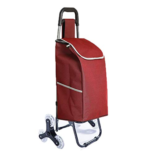 ZHHL Folding Shopping Cart,lightweight Grocery Shopping Small Cart Foldable Portable Trolley Household Luggage Trailer G4 (Color : B)