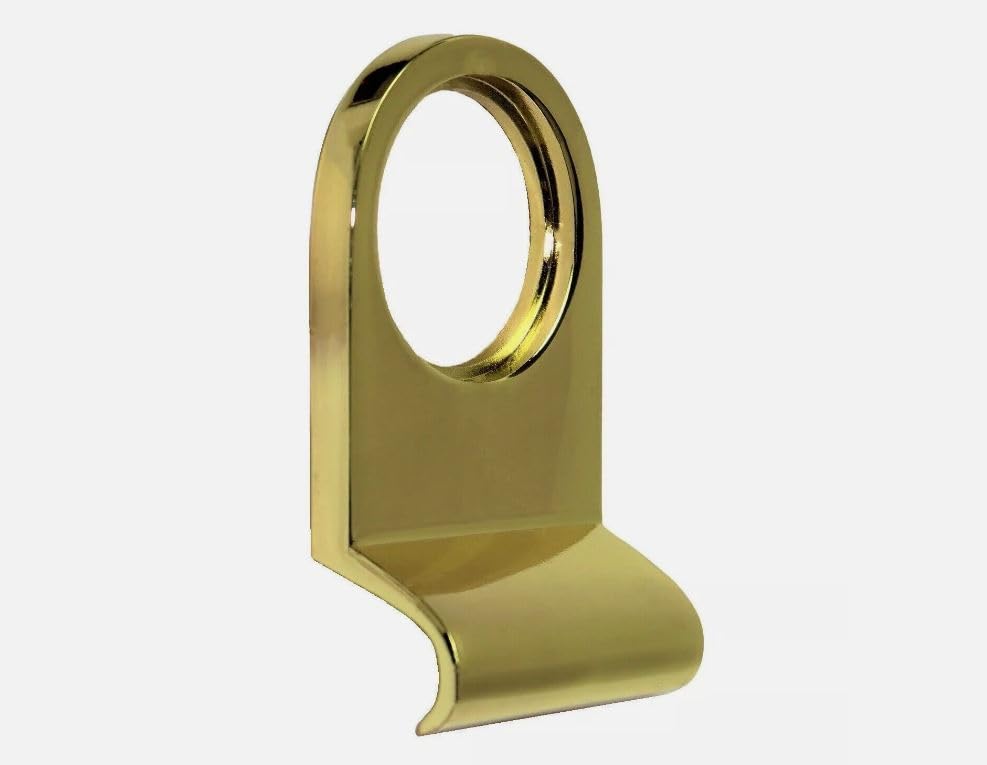 Door Rim Cylinder Pull to Fit Yale Lock Brass Satin Handle Ring Surround Lock Key (Brass)