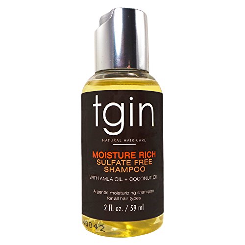 tgin Moisture Rich Sulfate Free Shampoo for Natural Hair, 2oz Travel Size