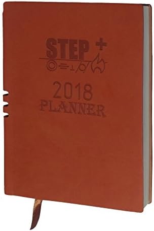STEP+ Weekly Monthly Planner 2018 - THINK BIG START SMALL with Habit, Daily Priority &amp; Review Organizer w/ Calendar &amp; To Do List (A5 w/ Soft PU Leather &amp; Pen Slot) For Student Entrepreneur