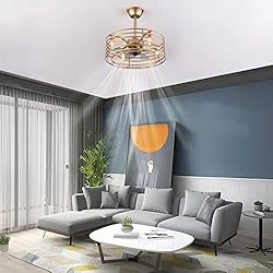 20" Industrial Ceiling Fan with LED Light Remote