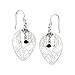 Silpada 'Tassel Fringe' Cut-Out Drop Earrings with Crystals in Sterling Silver
