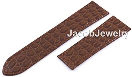 23mm Brown Snake Design Soft Leather Strap Band Belt Fit Tank Watch