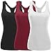TELALEO Tank Tops for Women, Womens V-Shape Workout Tank Tops Clothes for Women Yoga Basic Running 3 Pack