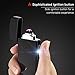 Lighter, Electric Lighter USB Rechargeable Dual Arc Lighter Windproof Flameless Plasma Lighter (Black)