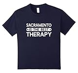 unisex-child Sacramento Is The Best Therapy - Funny California T-shirt 6 Navy