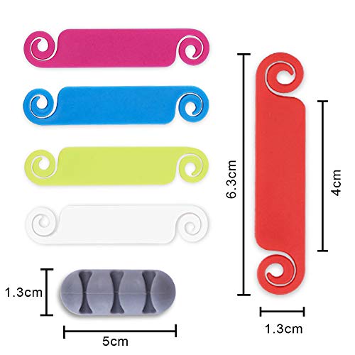 60 Pieces Cable Tags + 1Cable Clips，Cable Management Labels Multicolor