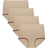 FallSweet No Show High Waist Briefs Underwear for Women Seamless Panties Multi Pack