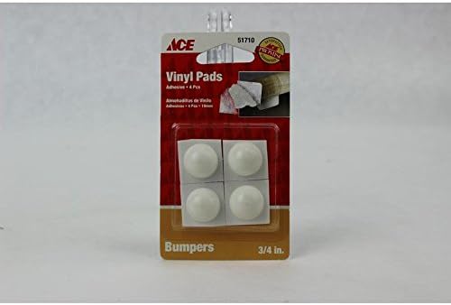 4 PC 3/4" WHITE VINYL BUMPER PADS ACE 51710 082901517108
