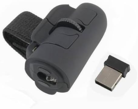 RivenAn Mini 2.4GHz USB Wireless Finger Rings Optical Mouse 1200Dpi for PC Laptop Desktop, Black