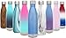 Simple Modern Stainless Steel Vacuum Insulated Double-Walled Wave Bottle, 17oz - Glacier Blue - Shimmering Collection