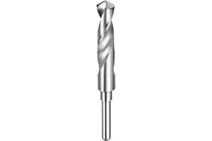 HARFINGTON 18mm Drill Bit 1/2" Reduced Shank Round 4241 High Speed Steel Uncoated (Bright) 118° Standard Point for Plastic Wood Copper Aluminum Iron Medium Soft Metal