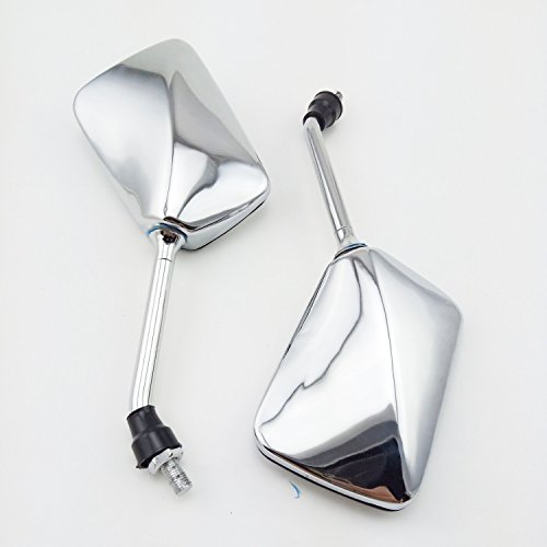 OKSTNO Universal Motorcycle Indicator 10mm Rear View Side Mirrors Fit for Street Bikes Cruiser Scooters