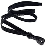 Black Breakaway Lanyard with No Twist Plastic Hook by Specialist ID (1 Pack)