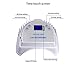 TAKOYI LED Nail Lamp 64W Gel Light Nail Dryer Cordless Gel Light 4 Timer Setting Cordless UV Led Nail Light Curing Nail Dryer for Gel Nails with Lifting Handle Touch Sensor LCD Screen (White)