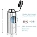 LifeSky Stainless Steel Sports Water Bottle - 950ml - Double-Wall Vacuum Insulation - Wide Mouth, Leak Proof (32oz),Silver