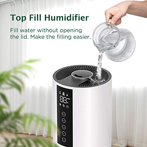 Lacidoll,8L Humidifier for large room, Quiet Ultrasonic Humidifiers for