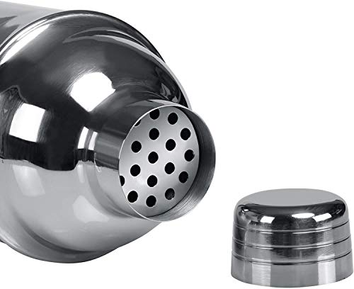 GWHOLE Cocktailshaker Set Cocktailmixer 750ml Bar Zubehör Edelstahl mit Cocktailrezepte Ebook, Messbecher – Bild 3