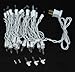 Novelty Lights 35 Light Clear Christmas Craft Mini Light Set, Non-Connectable, White Wire, 12' Long