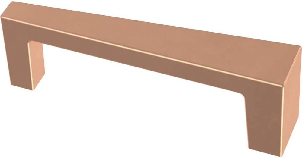 Franklin Brass Angled Cabinet Pull, Copper, 3 in (76 mm) Drawer Handle, 10 Pack, P40827K-BCP-C