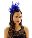 Swanky Celebration Feather Fascinator Cocktail Hat with Headband
