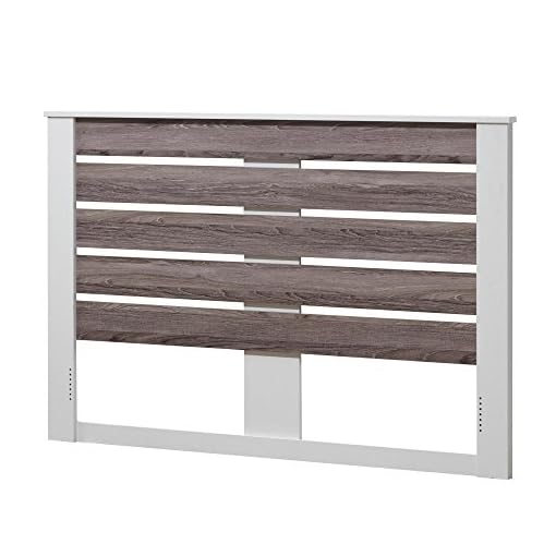 Ameriwood Home Colebrook Full Headboard, Vintage White/Rustic
