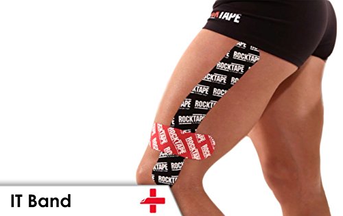 RockTape Kinesiology Tape, Pre-Cut Strips, for Athletes, Water Resistant, Reduce Pain & Injury Recovery, 2" x 16.4 Feet, Electric Blue - Thumbnail 5