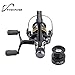 FyshFlyer Freshwater Spinning Reel Interchangeable Left/Right Handle; Double Soft Knobs; Metal Spool 9BB+1RB Perfect Carp Fishing Reel + 1 Spare Plastic Spool