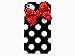 OOOUSE IP4ZQ Bling Crystal Polka Dot Black White Red Bow Hard Back Case Cover iphone 4 4G 4S