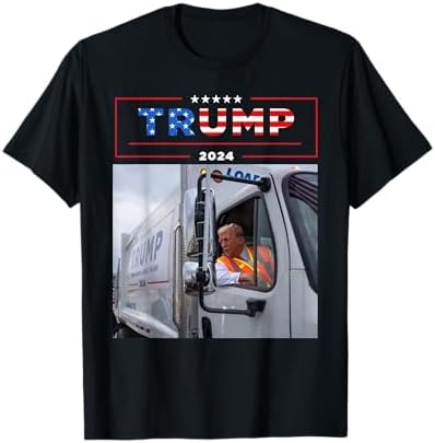 Amazon.com: Donald Trump Rides in Garbage Truck Shirt Garbage Tee