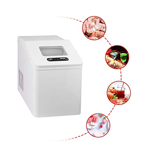 WOLTU Eiswürfelbereiter 150W Eiswürfelbereiter 20KG/24H Würfelbereiter 2,5L Eisbereiter Weiß EM02ws – Bild 6