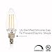 Dimmable LED Candelabra Bulb- Filament - 6 PACK- UL Listed- 5 Watt- 400 Lumen- E12 Base- 2700K- Indoor or Outdoor
