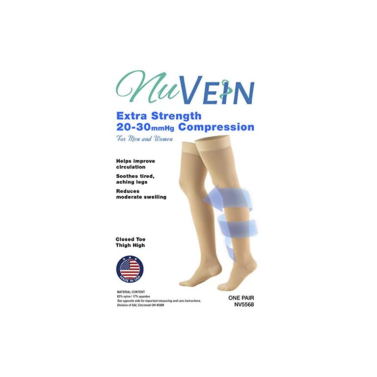 NuVein Medical Compression Stockings, 2030 mmHg Support, Women & Men