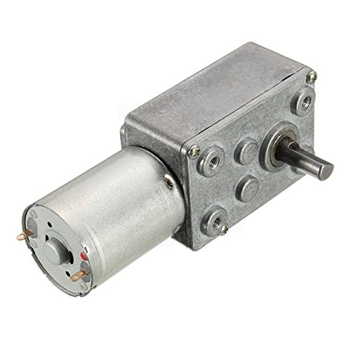 Pink Lizard 12V 24RPM Square Speed Gear Box Worm Geared DC Motor High Torque 370 Motor